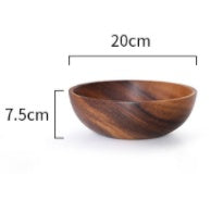 Kitchen Natural Wooden Bowl Household Fruit Bowl Salad Bowl