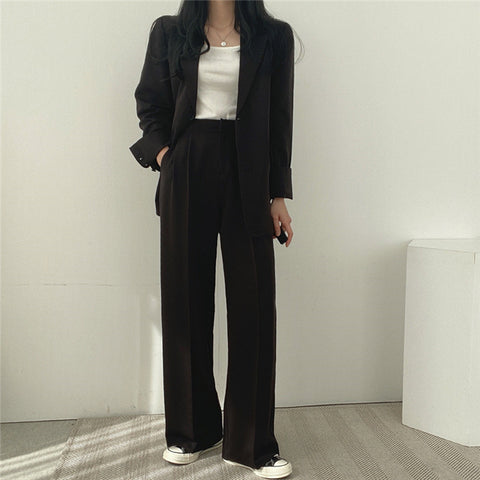 Korean Style Casual Suit Set Women